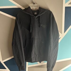 Harley-davidson Men's Black and Navy Hoodie